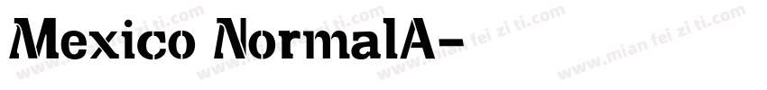 Mexico NormalA字体转换